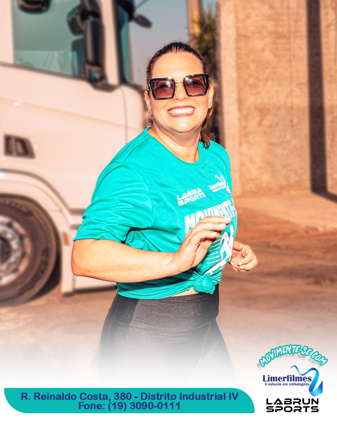 Participante durante o percurso do treinão beneficente
